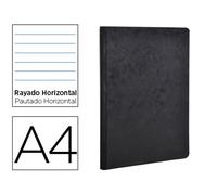 LIBRETA AGE-BAG TAPA CARTULINA LOMO COSIDO RAYADO HORIZONTAL 96 HOJAS COLOR NEGRO 210X297 MM
