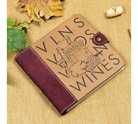 Libreta apuntar vinos, cuaderno de bodega para documentar vinos, región denominación, zona, tapa de madera, Trashy World