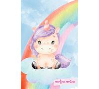 libreta bonita niña: interior colores pastel acuarela - tamaño similar A5
