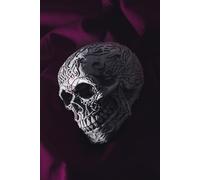 Libreta Calavera de Plata: Cuaderno con Renglones y Estética Oscura y Elegante