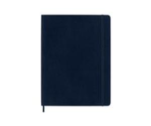 Libreta clásica tapa blanda azul zafiro XL rayada