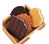 Libreta con forma de chocolate, mini libreta creativa portátil - Galleta(Chocolate style)