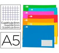 Libreta cuaderno liderpapel smart a5 apaisado 32 hojas 60gr cuadro 6 mm con margen.