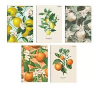 Libreta cuadriculada Soft Touch con diseño de frutas, A5 - varios modelos.