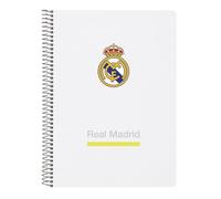 Libreta cuarto Real Madrid equipación 25/26 para colegio y apuntes diarios - Libreta cuarto Real Madrid 80 hojas con tapas duras resistentes