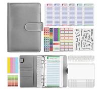 Libreta de Ahorro A6 y Planificador de Presupuesto - Organizador de Dinero con Método de Sobres, Carpeta Ahorro Dinero con Fundas, Kit Inicial para Ahorrar Exitosamente y Controlar Finanzas (Gris)