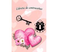 Libreta de contraseñas: Corazón, con índice alfabético y concejos para que tus contraseñas sean seguras...