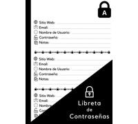 Libreta De Contraseñas: Registra y guarda tus contraseñas con índice alfabético - 110 Páginas en orden alfabético con marca para cada letra - Formato ... A5 - Mantenga su información personal privada