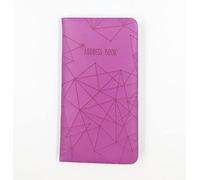 Libreta de direcciones delgada para teléfono de la A a la Z, tapa dura y suave (púrpura)