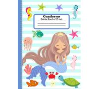 Libreta de dos rayas con margen, 3,5 mm, 100 pagine - Sirena: Libreta doble raya para escritura, Cuaderno doble pauta a4, Cuaderno doble linea