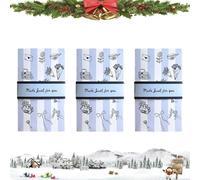 Libreta de Tarjetas de Regalo Navideñas Hecha a Mano, Porta Tarjetas de Regalo en Cascada con Diseño Extraíble, Sobres For Efectivo y Fundas For Tarjetas For Regalos Navideños, Tarjetas(#B,3pcs)