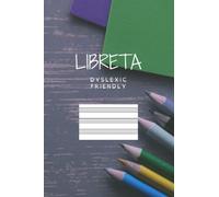 Libreta Dyslexic Friendly: tamaño 6''x9'' (15,24 x 22,86cm) 120páginas. Pauta especial para dislexia y disgrafía. cód: A1-L