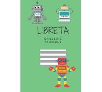 Libreta Dyslexic Friendly: tamaño 6''x9'' (15,24 x 22,86cm) 120páginas. Pauta especial para dislexia y disgrafía. cód: AO-H