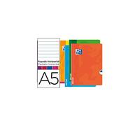 Libreta escolar oxford openflex tapa flexible optik paper 48 hojas din a5 rayado horizontal colores surtidos