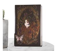 Libreta estética diario gótico, diario gótico, diario para colorear Página ilustración manual | Bloc de notas vintage, 256 páginas, periódicos para mujeres hombres, escritura, negocios, oficina