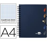 Libreta Executive Espiral 100 Fls A4 Cuádruple Azul