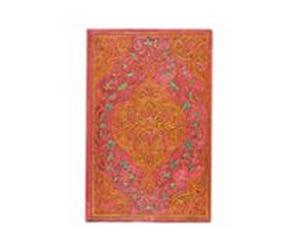 Libreta flexi crónicas rosadas mini (140x90x12) rayada de 208 páginas y cierre con banda elástica Paperblanks rosa