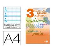 Libreta liderpapel pautaguia tapa cartoncillo 32 hojas din a4 70 gr cuadriculado pautado 3 mm