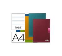 Libreta liderpapel scriptus a4 48 hojas 90g/m2 pauta 4ª 3.5mm con margen