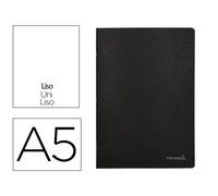 Libreta liderpapel tapa negra a5 80 hojas 60g/m2 liso sin margen - LA18