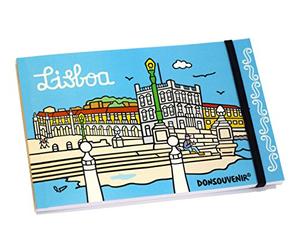 LIBRETA LISBOA CON CIERRE DE GOMA ELASTICA - MODELO: TERREIRO DO PAÇO/CAIS DAS COLUNAS - DONSOUVENIR