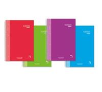 Libreta Pacsa Microperforado 5 mm Tapa dura Multicolor A4 120 Hojas (4 Piezas)