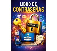 Libreta para apuntar contraseñas por orden alfabético en español tamaño A5 - datos de usuario, claves de acceso y direcciones de internet.