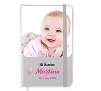 Libreta para bautizo con foto de tu bebe PERSONALIZADA. Pack 10 unidades