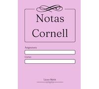 Libreta para tomar apuntes. Método Cornell. 100 hojas. A4. (Rosa)