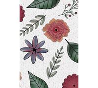 Libreta patrón floral ilustrado: Cuaderno con líneas y diseño decorativo