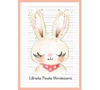Libreta Pauta Montessori: Cuaderno Pauta Montessori 3.5mm - Cuaderno Caligrafía niños - A4 Conejo