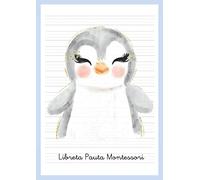 Libreta Pauta Montessori: Cuaderno Pauta Montessori 5 mm - Cuaderno Caligrafía Niños - A4 Pingüino (Libreta Pautada)