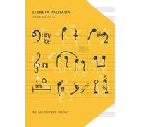 Libreta Pautada para Música (Amarillo): Cuaderno de 12 pentagramas por página A4