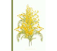 Libreta portada Flores Mimosa A5: Bonito cuaderno a rayas, estilo flores de mimosa amarillas. Perfecto para anotaciones.