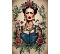 Libreta premium de la marca Rose el Rose de la Colección Frida Kahlo 6 x 9 15.24 x 22.86 cm 156 páginas rayada