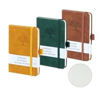 libretas A6, juego de cuadernos de 3 piezas, Cuaderno Punteado Bullet Journal, cuaderno pequeño, bloc de notas de 14,4 cm x 9,6 cm, cuaderno, cuaderno de bolsillo, diario de viaje, cuaderno de cuero