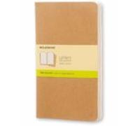 Moleskine - Cahier Journal Cuaderno de Notas, Set de 3 Cuadernos con Páginas , Tapa de Cartón y Cosido de Algodón Visible, Color Marròn Kraft