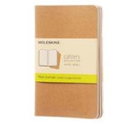 Moleskine Cuaderno Cahier Journals Pack de 3 Lisa Marrón Kraft Talla P 9x14cm