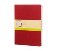 Moleskine CH123 - Set de 3 cuadernos, XL 19 x 25, color rojo