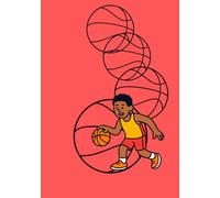 Libretto da Disegno Sportivo: 50 Pagine Bianche - Tema Basket: Gadget regalo di ringraziamento per festa di compleanno bambini, album da disegno portatile formato A5