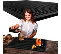 LIBRNTY Alfombrilla De Bar,Tapete de Goma Antideslizante,Protector de Fregadero,Protección de Vidrio Alfombra de PVC Accesorios de Bar,para CóCtel Ktv, Cerveza,Café,Whisk,Bebidas-45cm*30cm