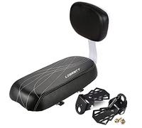 LIBRNTY Asiento Bicicleta,Cojín de Asiento Trasero,Kit de Bicicleta de Montaje a la Trasera cojín reposabrazos, Respaldo reposapiés para Adultos