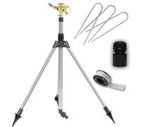LIBRNTY Aspersor riego por Pulso,Accesorio para Sistema de riego,Giratorio trípode aspersor,360 °rotación,rociadores de jardín con Conectores de Manguera rápidos para jardín,céspedes (B001)