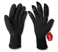 LIBRNTY Guantes de Jardín con Garras,Guantes de Jardinería, Guantes Jardineria Mujer, Guantes Trabajo Impermeable y transpirable, Guantes de Excavación para Hombres y Mujeres (negro)