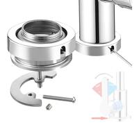 LIBRNTY Soporte de fijación para grifo de cocina,base de instalación de grifo,kit de fijación de grifo de acero inoxidable,resistente y fácil de montar,ideal para grifos con agua caliente y fría