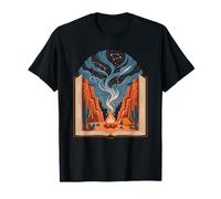 Libro Abierto Cañón Fuego Tienda Cielo Constelaciones Camiseta
