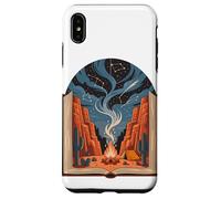 Libro Abierto Cañón Fuego Tienda Cielo Constelaciones Carcasa para iPhone XS Max