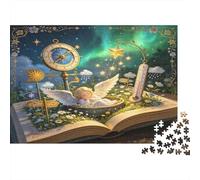 Libro Abierto Cuento Fantasía Cielo Nocturno Puzzle de 1000 Piezas Puzzle para Adultos Escena Creativa Puzzle para Toda la Familia Relajación Regalo 70x50cm/1000pcs