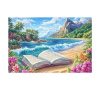 Libro Abierto en el Río del Bosque Puzzle 1000 Piezas Papel Mayores Terapia Ocupacional Alivio Estrés Tiempo Libre En Casa Regalo Original 1000 PCS