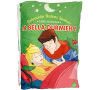 Libro Almohada, La Bella Durmiente, Libro de Tela Aterciopelada, Libro Almohada Bebe,Almohada Cuento, Medidas 38 x 29 x 19